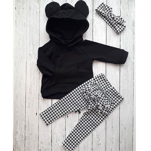 1-6y autumn winter lovely toddler baby girls clothes sets 3pcs 3d ears hooded pullover black +ruffles plaid pants+headband clothing, White
1-6y autumn winter lovely toddler baby girls clothes sets 3pcs 3d ears hooded pullover black +ruffles plaid pants+headband clothing, White