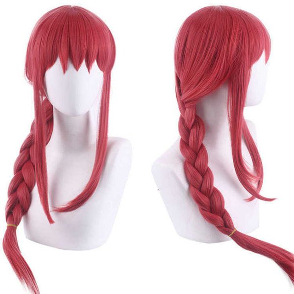 master santa cosplay wig chainsaw magema red mahua, Black