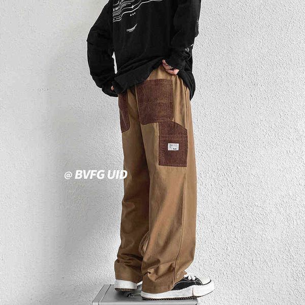 hybskr large size men cargo pants patchwork wide blowjob fashion harajuku male streetwear hip hop casual clothing 0124, Black
hybskr large size men cargo pants patchwork wide blowjob fashion harajuku male streetwear hip hop casual clothing 0124, Black