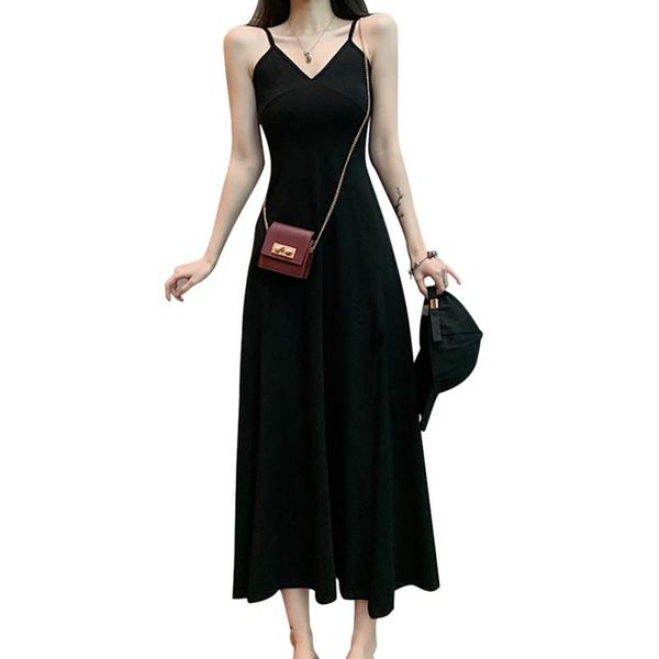 casual dresses women clothes 2021 fashion ladies v neck spaghetti strap side slit striped/solid maxi fit and flare dress, Black;gray
casual dresses women clothes 2021 fashion ladies v neck spaghetti strap side slit striped/solid maxi fit and flare dress, Black;gray