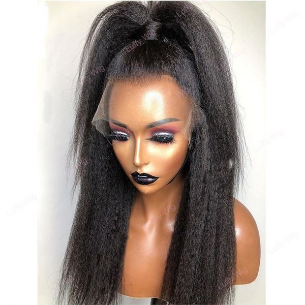 preplucked kinky straight lace front synthetic hair wigs with baby yaki for black women daily glueless
preplucked kinky straight lace front synthetic hair wigs with baby yaki for black women daily glueless