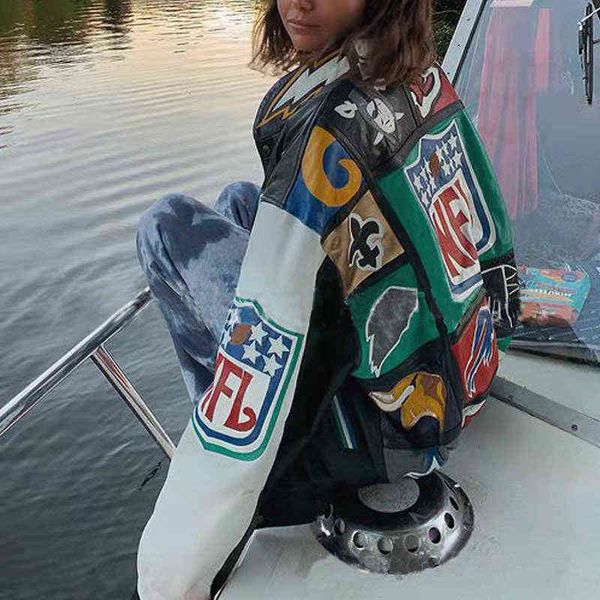 fashion coat women print jacket women couple bomber racer jackets varsity streetwear colorblock woman jacket clothes 220119, Black;brown
fashion coat women print jacket women couple bomber racer jackets varsity streetwear colorblock woman jacket clothes 220119, Black;brown