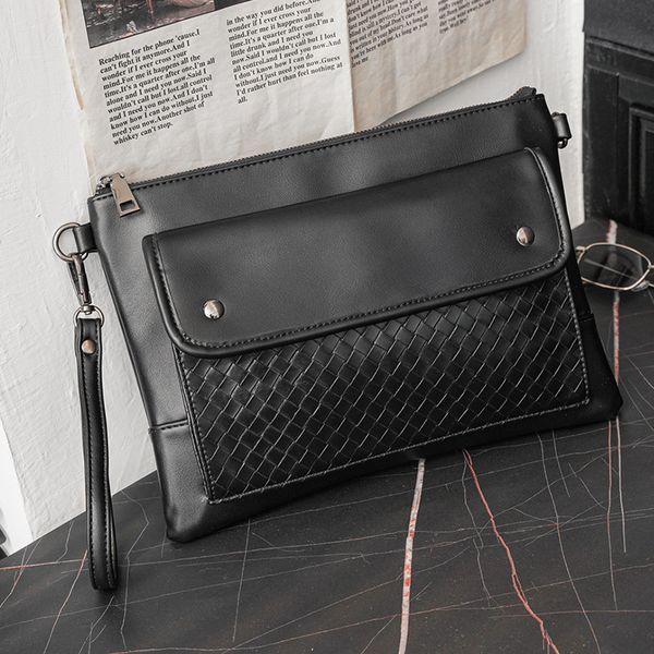 bag handbag 2021 leisure woven hand business korean street men's ipad single shoulder fashion, Black;red
bag handbag 2021 leisure woven hand business korean street men's ipad single shoulder fashion, Black;red