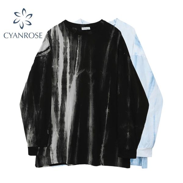 women's t-shirt tie dye tees women oversized streetwear long sleeve 2021 spring fashion t shirt mujer casual o-neck female street clot, White
women's t-shirt tie dye tees women oversized streetwear long sleeve 2021 spring fashion t shirt mujer casual o-neck female street clot, White