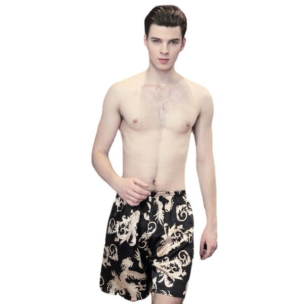 summer men's sleep bottoms silk underpants dragon pattern shorts pajamas satin sleepwear boxers homewear robes underwear, Black;white
summer men's sleep bottoms silk underpants dragon pattern shorts pajamas satin sleepwear boxers homewear robes underwear, Black;white