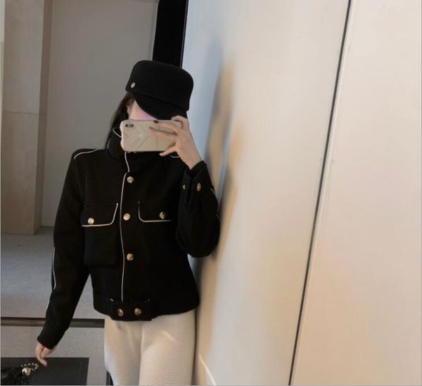 womens jacket autumn and winter new retro hit color cardigan shirt short woolen blazer longsleeved jacket coat, Black;brown
womens jacket autumn and winter new retro hit color cardigan shirt short woolen blazer longsleeved jacket coat, Black;brown