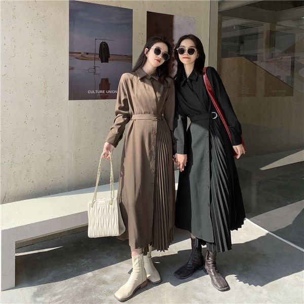 casual dresses dress design shirt women's waist shows thin temperament polo style pleated medium length skirt 3wwx, Black;gray
casual dresses dress design shirt women's waist shows thin temperament polo style pleated medium length skirt 3wwx, Black;gray