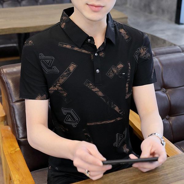 men's polos summer ice silk short-sleeved t-shirt lapel half-sleeved trend shirt casual compassionate, White;black
men's polos summer ice silk short-sleeved t-shirt lapel half-sleeved trend shirt casual compassionate, White;black