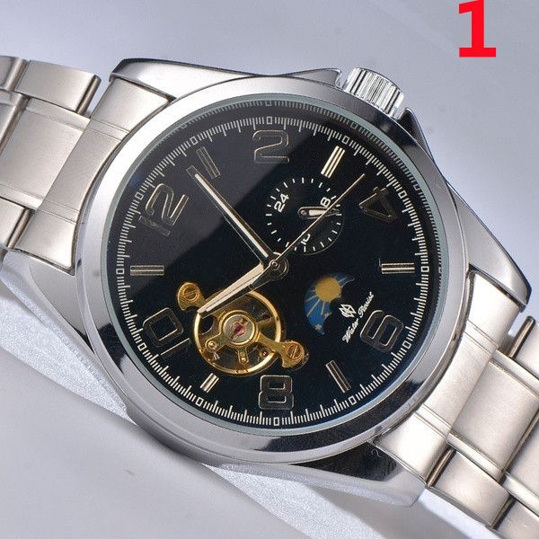2021 fashion sports young men japan brand luxury watches three-pin tourbillon automatic mechanical watch with minimalist style moon phase, Slivery;brown
2021 fashion sports young men japan brand luxury watches three-pin tourbillon automatic mechanical watch with minimalist style moon phase, Slivery;brown