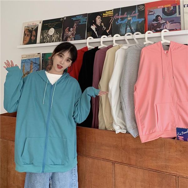 women's hoodies & sweatshirts 2021 autumn korean loose solid color harajuku long-sleeved ins sweatshirt female student casual oversized, Black
women's hoodies & sweatshirts 2021 autumn korean loose solid color harajuku long-sleeved ins sweatshirt female student casual oversized, Black