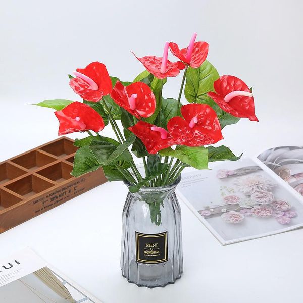artificial plastic anthurium flowers for home garden decoration real touch green leaf plants decorative & wreaths
artificial plastic anthurium flowers for home garden decoration real touch green leaf plants decorative & wreaths