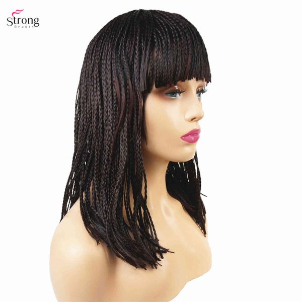 strongbeauty women's synthetic wig braided box braids wigs for african american women, Black;brown
strongbeauty women's synthetic wig braided box braids wigs for african american women, Black;brown