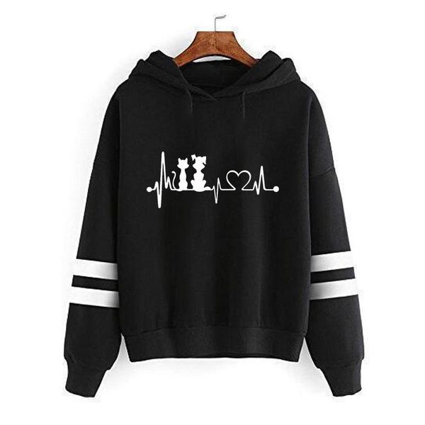 women's hoodies & sweatshirts dog cat heartbeat graphic letter print sweatshirt for female spring animal lover gift women femmes splice, Black
women's hoodies & sweatshirts dog cat heartbeat graphic letter print sweatshirt for female spring animal lover gift women femmes splice, Black