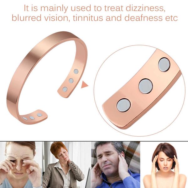 magnetic pure copper energy magnetic healthy care bracelets bangle healthy jewelry fitness gold color men women's bangle q0719, Black
magnetic pure copper energy magnetic healthy care bracelets bangle healthy jewelry fitness gold color men women's bangle q0719, Black