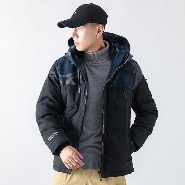 men's down & parkas custom logo winter jacket thick and warm, hooded, camouflage, padded coats, soft fabric, fashionable, short, loose, Black
men's down & parkas custom logo winter jacket thick and warm, hooded, camouflage, padded coats, soft fabric, fashionable, short, loose, Black