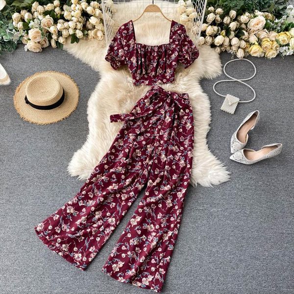 singreiny autumn french boho floral womenpant suits square collar puff sleeve short high waist wide leg pants two pieces, White
singreiny autumn french boho floral womenpant suits square collar puff sleeve short high waist wide leg pants two pieces, White