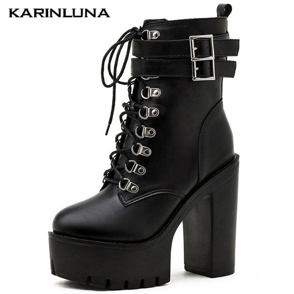 boots brand design trendy shoes women arrivals 2021 punk style round toe ankle thick high heels buckels shoelace, Black
boots brand design trendy shoes women arrivals 2021 punk style round toe ankle thick high heels buckels shoelace, Black