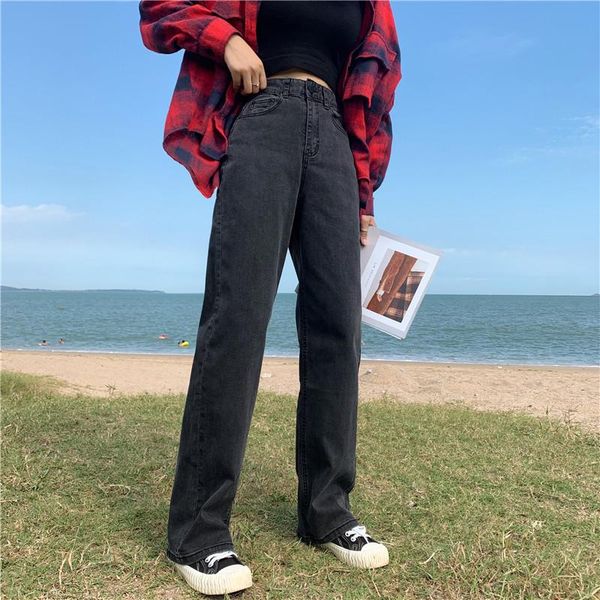 women's jeans s-xl 2 colors autumn high waist lady casual straight vintage denim womens mom womans long trousers (z8733), Blue
women's jeans s-xl 2 colors autumn high waist lady casual straight vintage denim womens mom womans long trousers (z8733), Blue