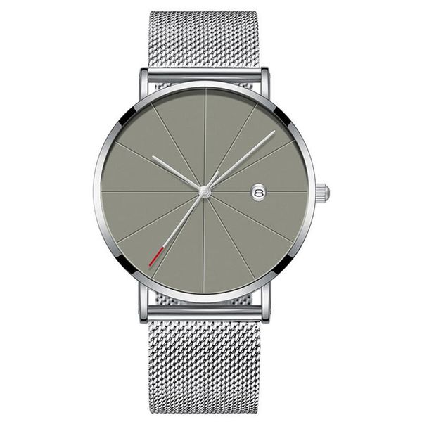 wristwatches men's quartz watch hodinky stainless steel mesh strap simple dial with calendar fashion business relogio masculino, Slivery;brown
wristwatches men's quartz watch hodinky stainless steel mesh strap simple dial with calendar fashion business relogio masculino, Slivery;brown