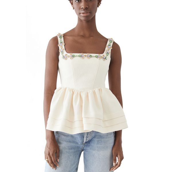 deat women diamonds hollow out folds tank new square collar sleeveless personality slim fit fashion tide summer 7e0095 210428, White
deat women diamonds hollow out folds tank new square collar sleeveless personality slim fit fashion tide summer 7e0095 210428, White