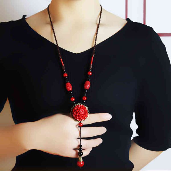 chinese style products six character mantra national sweater chain long necklace accessories women's festive red clothing
chinese style products six character mantra national sweater chain long necklace accessories women's festive red clothing