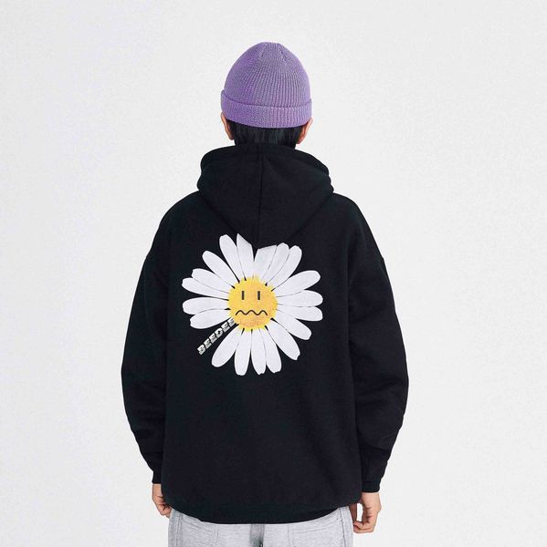 the fine fleece hoodies hooded sweater men's autumn chrysanthemum print jacket loose plush, Black
the fine fleece hoodies hooded sweater men's autumn chrysanthemum print jacket loose plush, Black