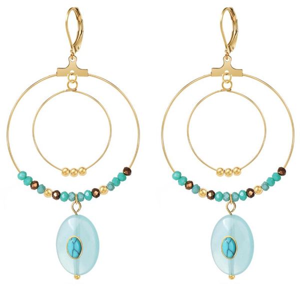 hoop & huggie wild natural stone bead earrings stainless steel drop earring gift for women gold round party jewelry, Golden;silver
hoop & huggie wild natural stone bead earrings stainless steel drop earring gift for women gold round party jewelry, Golden;silver