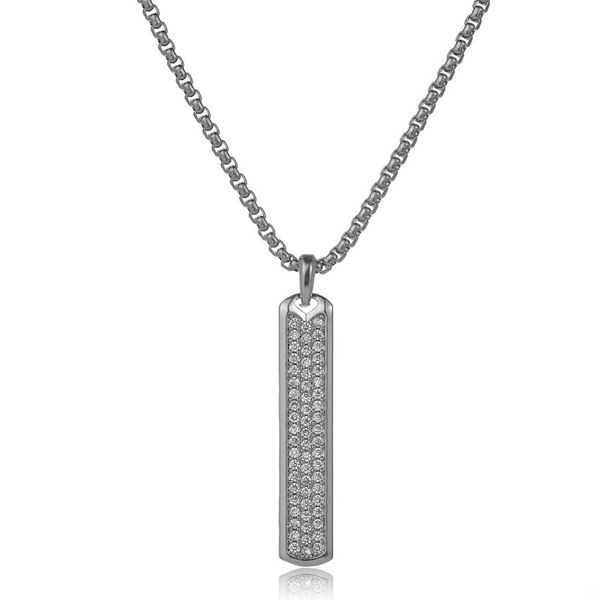 rectangle men pendant necklace pave ziron chain pendant necklace for men jewelry gift, Silver
rectangle men pendant necklace pave ziron chain pendant necklace for men jewelry gift, Silver