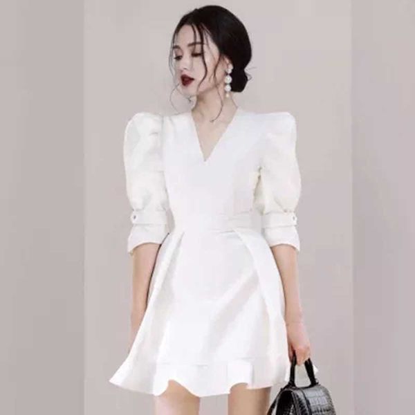 zawfl white elegant dress for women v neck half sleeve high waist sashes dresses female fashionable clothing spring 210525, Black;gray
zawfl white elegant dress for women v neck half sleeve high waist sashes dresses female fashionable clothing spring 210525, Black;gray