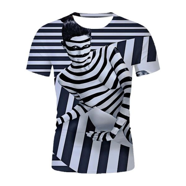 men's t-shirts summer and women's latest 3d t-shirt printing zebra pattern invisible short-sleeved fun harajuku o-neck clothing, White;black
men's t-shirts summer and women's latest 3d t-shirt printing zebra pattern invisible short-sleeved fun harajuku o-neck clothing, White;black