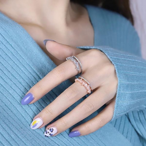 wedding rings korean temperament double-layer ring simple and versatile opening adjustable micro-inlaid zircon woman gift, Slivery;golden
wedding rings korean temperament double-layer ring simple and versatile opening adjustable micro-inlaid zircon woman gift, Slivery;golden