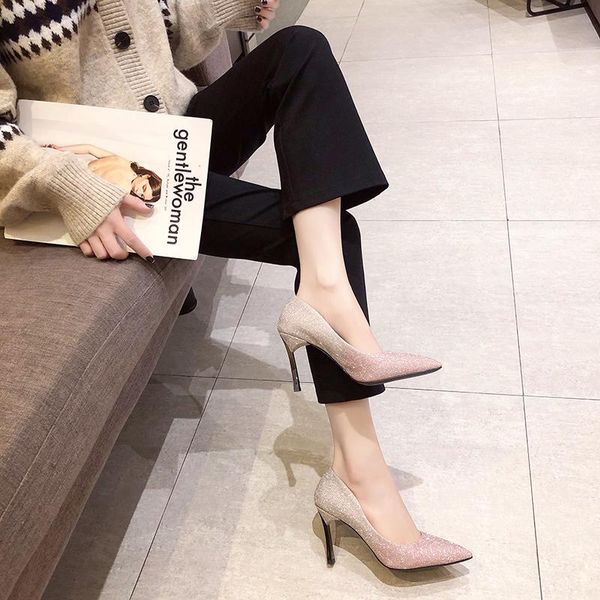 dress shoes french small fresh girl wedding autumn and winter 2021 net red high heels stiletto pointed, Black
dress shoes french small fresh girl wedding autumn and winter 2021 net red high heels stiletto pointed, Black