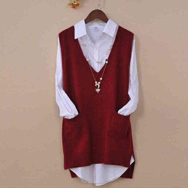women's knits & tees women autumn thin sweater vest knitted 6 solid colors wine red black female long pockets v neck sweaters vests dy, White
women's knits & tees women autumn thin sweater vest knitted 6 solid colors wine red black female long pockets v neck sweaters vests dy, White
