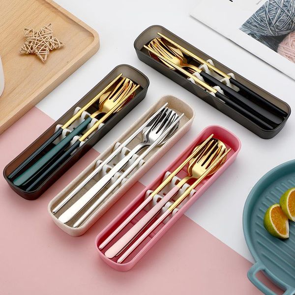 spoons 1set portable flatware sus 304 stainless steel chopsticks fork and spoon reusable dishwasher safe utensils with colorful handle
spoons 1set portable flatware sus 304 stainless steel chopsticks fork and spoon reusable dishwasher safe utensils with colorful handle