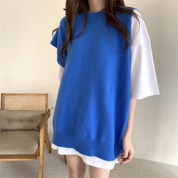 sweaters solid knitted retro loose female jumper women sweaters pullovers korean vest sleeveless femme clothe, White;black
sweaters solid knitted retro loose female jumper women sweaters pullovers korean vest sleeveless femme clothe, White;black