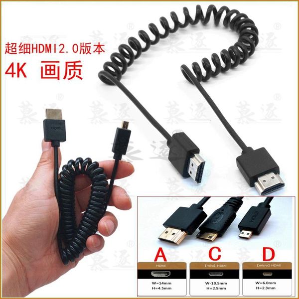 audio cables & connectors superfine 1.2m to mini micro cable male stretch spring curl flexible 4k*2k 60hz 2.0 od 3.2mm
audio cables & connectors superfine 1.2m to mini micro cable male stretch spring curl flexible 4k*2k 60hz 2.0 od 3.2mm