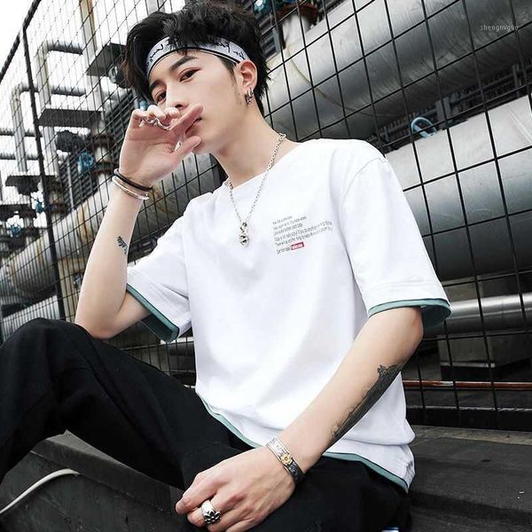 men's dress shirts japan and south korea 2 pieces of summer short sleeve t-shirt fashion tide brand round neck loose bottomed shirt 202, White;black
men's dress shirts japan and south korea 2 pieces of summer short sleeve t-shirt fashion tide brand round neck loose bottomed shirt 202, White;black