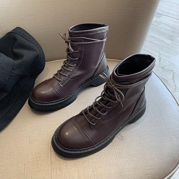 boots ankle women genuine cow leather autumn short plush round toe lace-up thick bottom black cool girl booties 2021
boots ankle women genuine cow leather autumn short plush round toe lace-up thick bottom black cool girl booties 2021