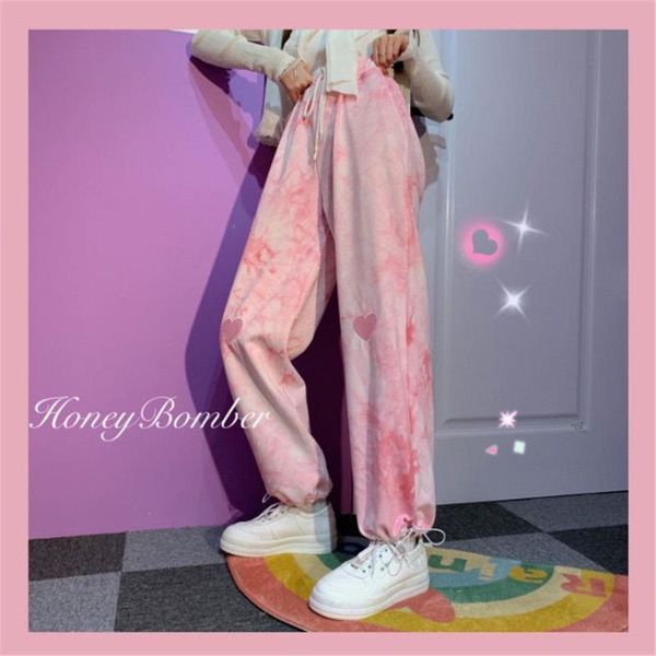 women's pants & capris dailou summer 2021 tie dye casual harajuku beam leg trousers woman college style loose thin pink long, Black;white
women's pants & capris dailou summer 2021 tie dye casual harajuku beam leg trousers woman college style loose thin pink long, Black;white