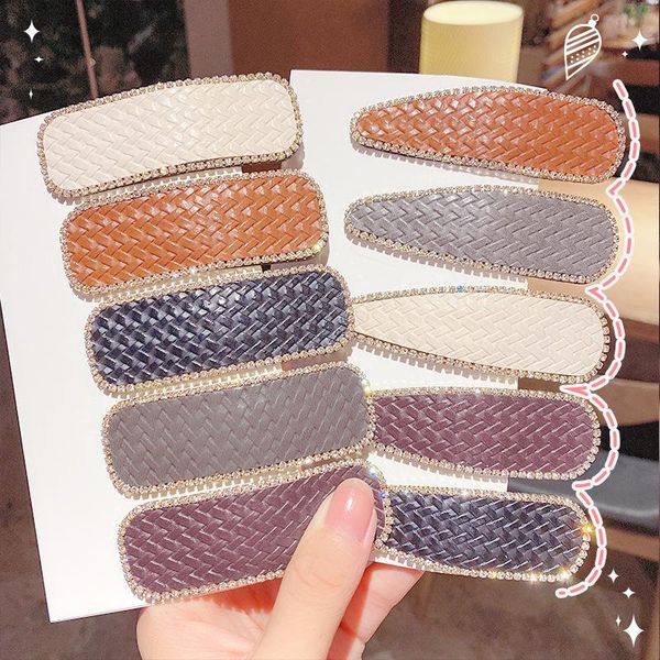 hair accessories vintage leather texture barrette for women fashion korean square water drop edge rhinestone hairpins clips girl
hair accessories vintage leather texture barrette for women fashion korean square water drop edge rhinestone hairpins clips girl