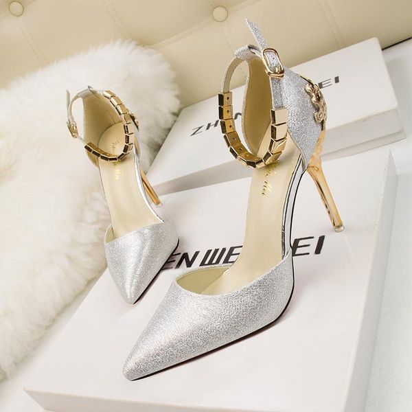 dress shoes high heels ladies pointed toe pumps women fashion metal stiletto buckle strap shallow wedding bridal zapatos, Black
dress shoes high heels ladies pointed toe pumps women fashion metal stiletto buckle strap shallow wedding bridal zapatos, Black