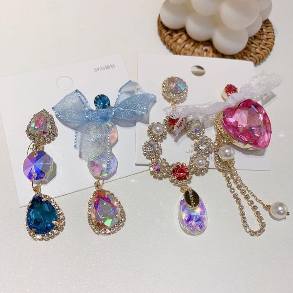 dangle & chandelier korean fashion asymmetric heart crystal long rhinestone drop earrings for women elegant lace bowknot brincos jewelry, Silver
dangle & chandelier korean fashion asymmetric heart crystal long rhinestone drop earrings for women elegant lace bowknot brincos jewelry, Silver