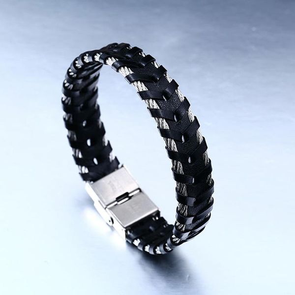 charm bracelets men bracelet ska bangles & for jewelry personality design leather weave titanium steel punk pulseras bc-l039, Golden;silver
charm bracelets men bracelet ska bangles & for jewelry personality design leather weave titanium steel punk pulseras bc-l039, Golden;silver