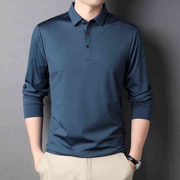 long men's lapel long sleeved spring and autumn thin solid color polo t-shirt 2021 middle-aged outerwear top, White;black
long men's lapel long sleeved spring and autumn thin solid color polo t-shirt 2021 middle-aged outerwear top, White;black