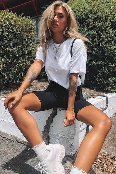women's shorts summer women solid color high waist cycling stretchy plain casual sports fitness ladies elastic seamless slim yoga, White;black
women's shorts summer women solid color high waist cycling stretchy plain casual sports fitness ladies elastic seamless slim yoga, White;black