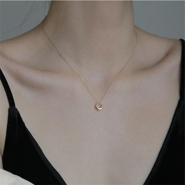 simple temperament clavicle chain jewelry geometric circle necklace for women feature namour charm gift all seasons pendant necklaces, Silver
simple temperament clavicle chain jewelry geometric circle necklace for women feature namour charm gift all seasons pendant necklaces, Silver