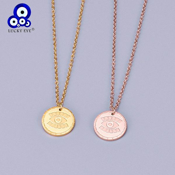 pendant necklaces lucky eye turkish evil round necklace titanium steel rose gold color long chain for women girls men le774, Silver
pendant necklaces lucky eye turkish evil round necklace titanium steel rose gold color long chain for women girls men le774, Silver