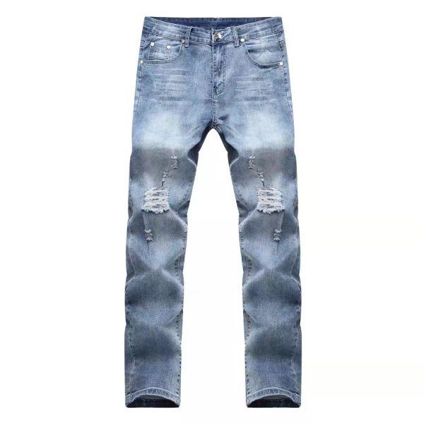 21ss men's fashion washed jeans casual jeans distressed slim stretch denim riding hip hop street jeans's, Blue
21ss men's fashion washed jeans casual jeans distressed slim stretch denim riding hip hop street jeans's, Blue
