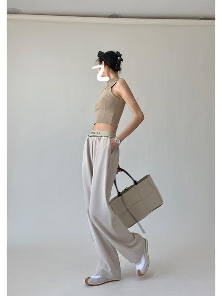 women's pants & capris hesapp hosen independent design trousers brand high-quality twill drape mopping elastic belt wide leg women pant, Black;white
women's pants & capris hesapp hosen independent design trousers brand high-quality twill drape mopping elastic belt wide leg women pant, Black;white