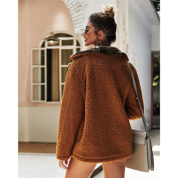 women's fur & faux womens fashion thicken warm coats jackets loose furry teddy ladies korean casual plush winter outerwear, Black
women's fur & faux womens fashion thicken warm coats jackets loose furry teddy ladies korean casual plush winter outerwear, Black